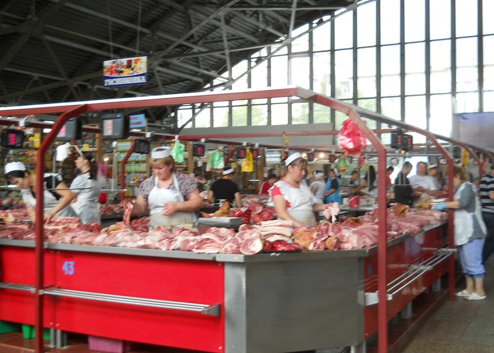 Холодильный торговый прилавок мясной для рынков